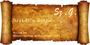 Szitás Gitta névjegykártya